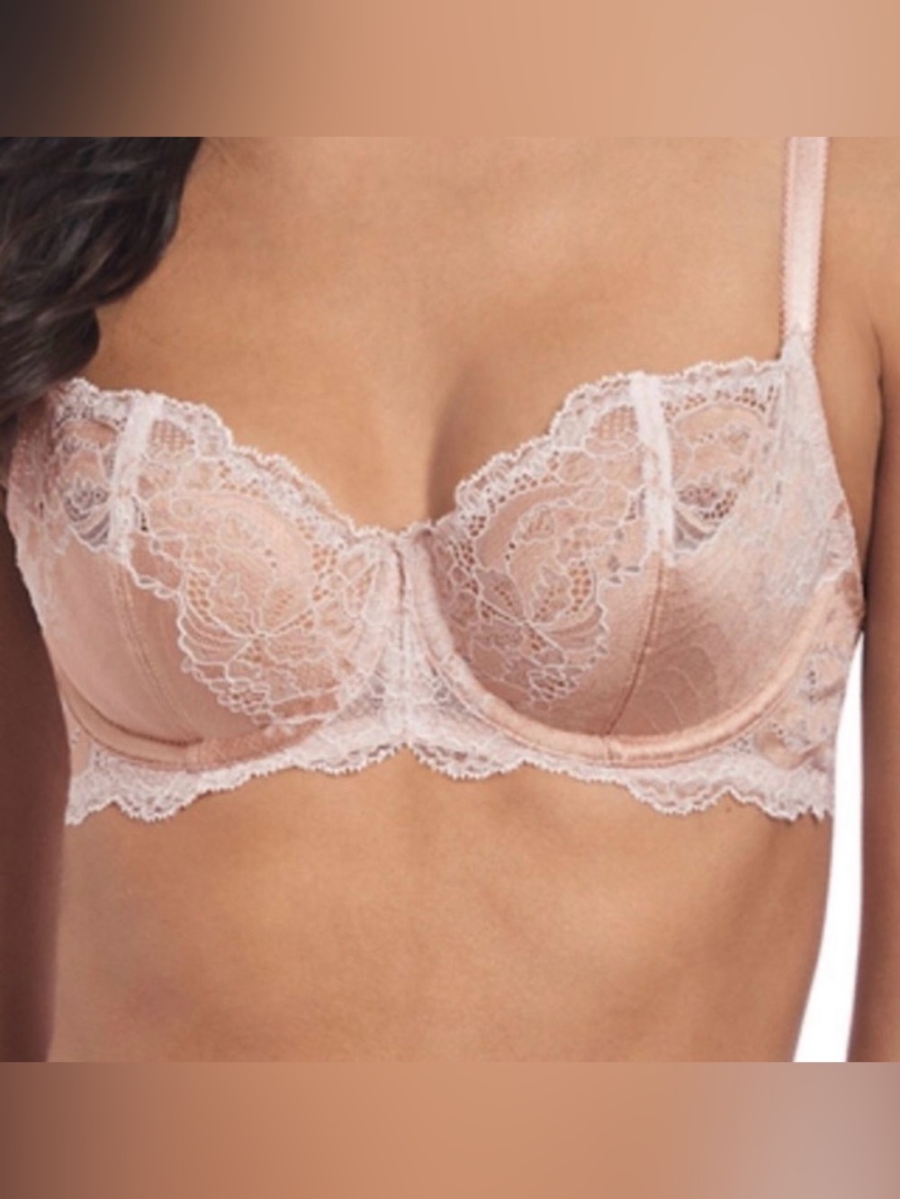 Wacoal Lace Affair Underwire Bra (Style #851256) dusty rose size 38 C